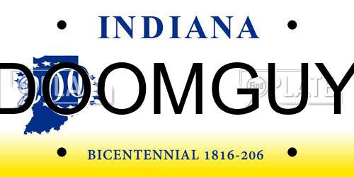 DOOMGUY Indiana License Plate