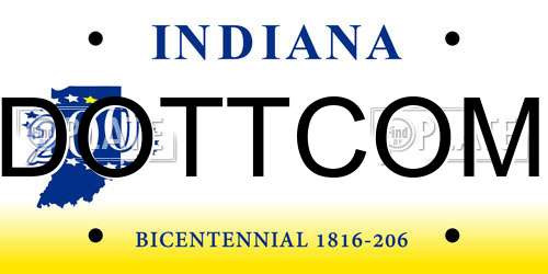 DOTTCOM Indiana License Plate