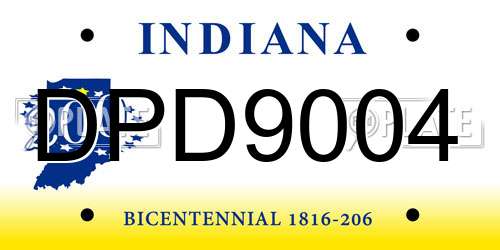 DPD9004 Indiana License Plate