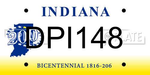 DPI148 Indiana License Plate
