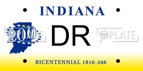 DR Indiana License Plate