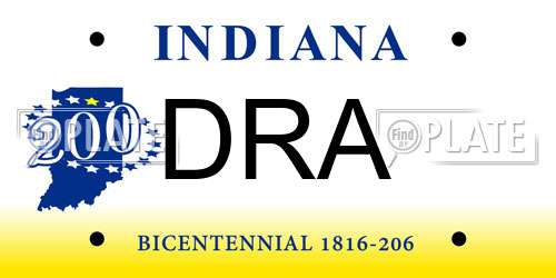 DRA Indiana License Plate