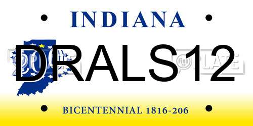 DRALS12 Indiana License Plate