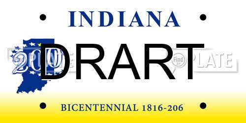 DRART Indiana License Plate