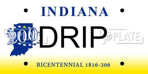 DRIP Indiana License Plate