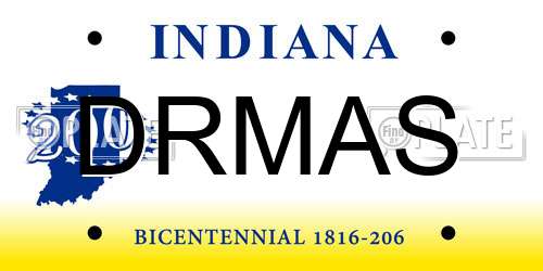 DRMAS Indiana License Plate
