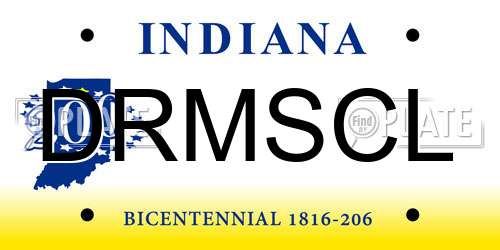 DRMSCL Indiana License Plate
