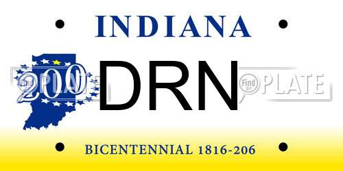 DRN Indiana License Plate