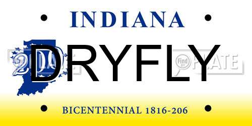 DRYFLY Indiana License Plate