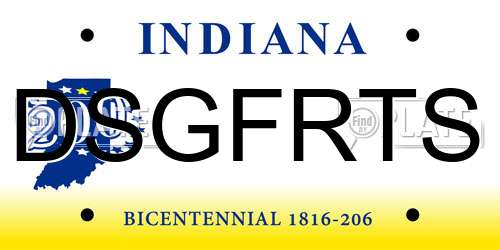 DSGFRTS Indiana License Plate
