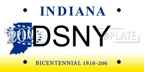 DSNY Indiana License Plate