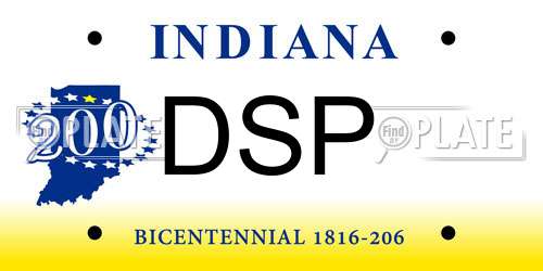 DSP Indiana License Plate