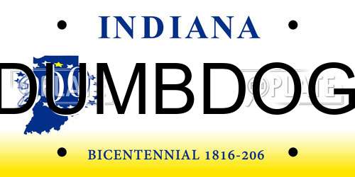 DUMBDOG Indiana License Plate
