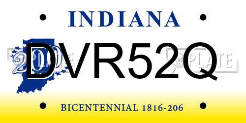 DVR52Q Indiana License Plate