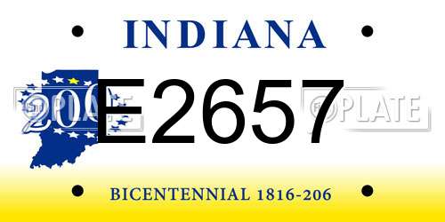 E2657 Indiana License Plate