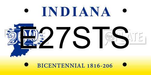 E27STS Indiana License Plate