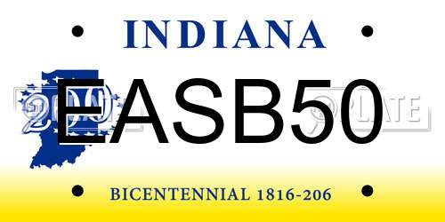 EASB50 Indiana License Plate