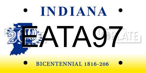 EATA97 Indiana License Plate