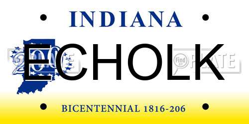 ECHOLK Indiana License Plate