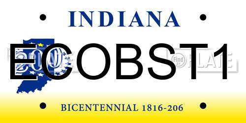 ECOBST1 Indiana License Plate