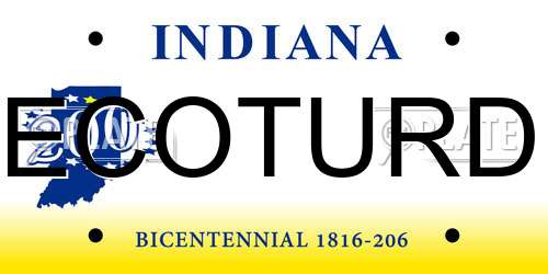 ECOTURD Indiana License Plate