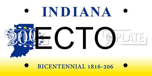 ECTO Indiana License Plate