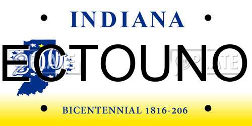 ECTOUNO Indiana License Plate