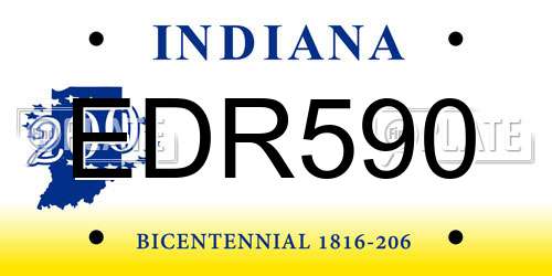 EDR590 Indiana License Plate