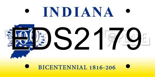EDS2179 Indiana License Plate