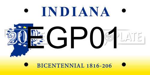 EGP01 Indiana License Plate
