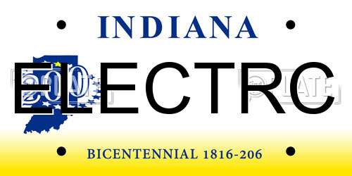 ELECTRC Indiana License Plate