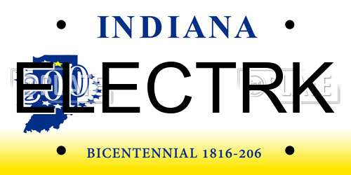 ELECTRK Indiana License Plate