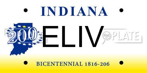 ELIV Indiana License Plate