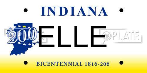 ELLE Indiana License Plate