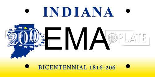 EMA Indiana License Plate