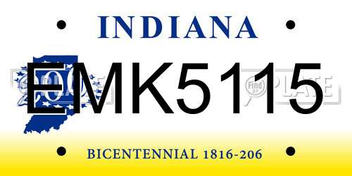 EMK5115 Indiana License Plate