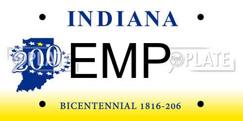 EMP Indiana License Plate
