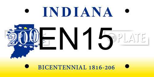 EN15 Indiana License Plate