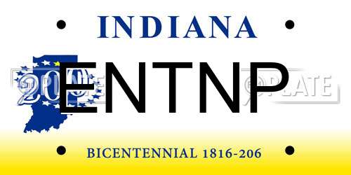 ENTNP Indiana License Plate