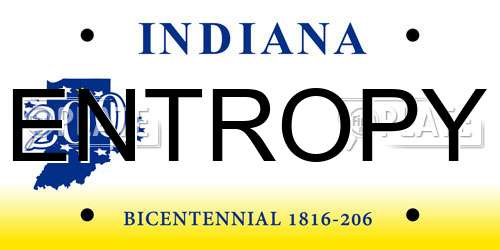 ENTROPY Indiana License Plate