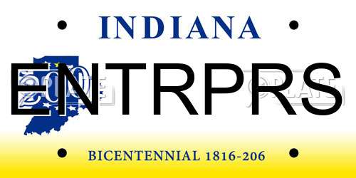 ENTRPRS Indiana License Plate