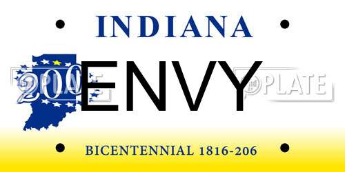 ENVY Indiana License Plate