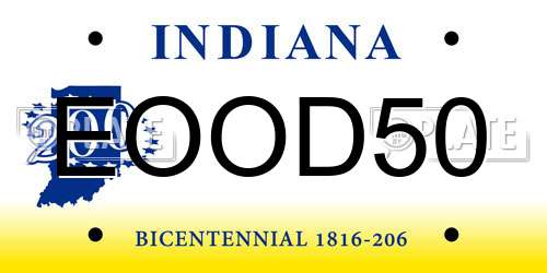EOOD50 Indiana License Plate
