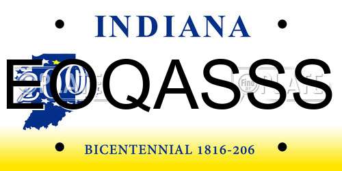 EOQASSS Indiana License Plate