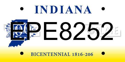 EPE8252 Indiana License Plate