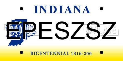 EPESZSZ Indiana License Plate