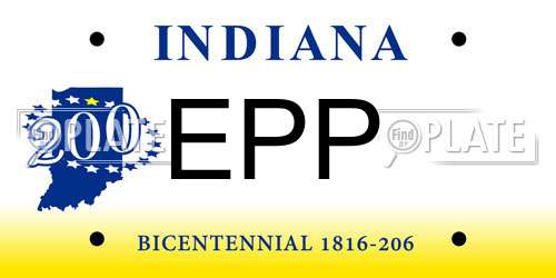 EPP Indiana License Plate
