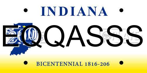 EQQASSS Indiana License Plate