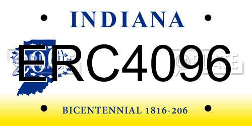 ERC4096 Indiana License Plate