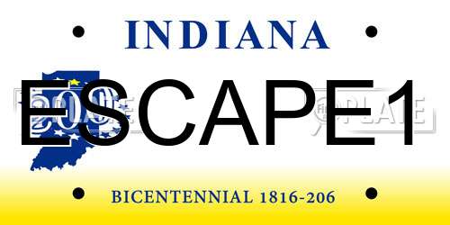 ESCAPE1 Indiana License Plate
